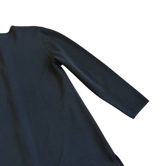 Exclusively Misook Long Length Black Cardigan Sweater Button-Down Stretch Medium - Picture 9 of 11